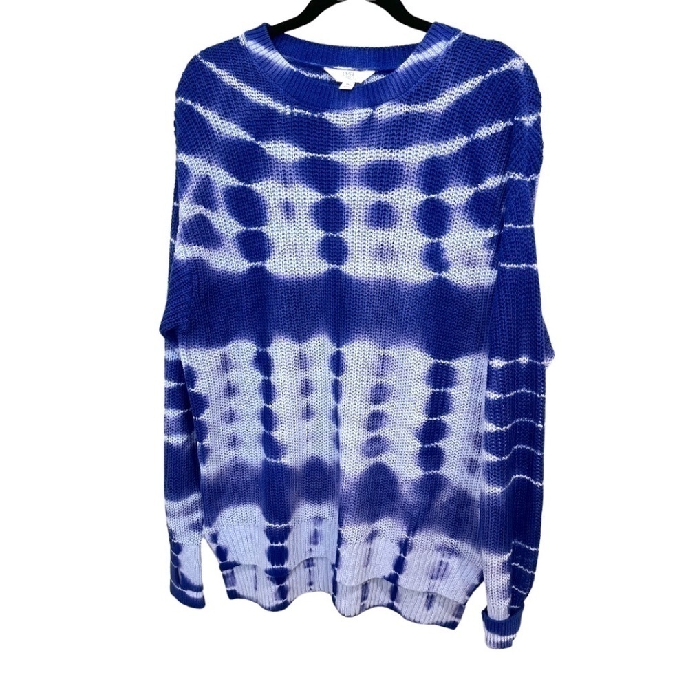 Time And Tru Tie Dye Blue Long Sleeve Women's Sweater Size XL